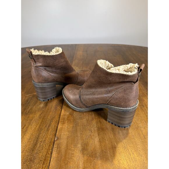 Blowfish Malibu Bootie Boots Faux Fur Zipper Cottage Brown Model 1707 Size 8.5 - Picture 5 of 14